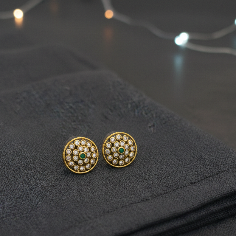 Temple-Style Gold Plated Necklace Set NM1007