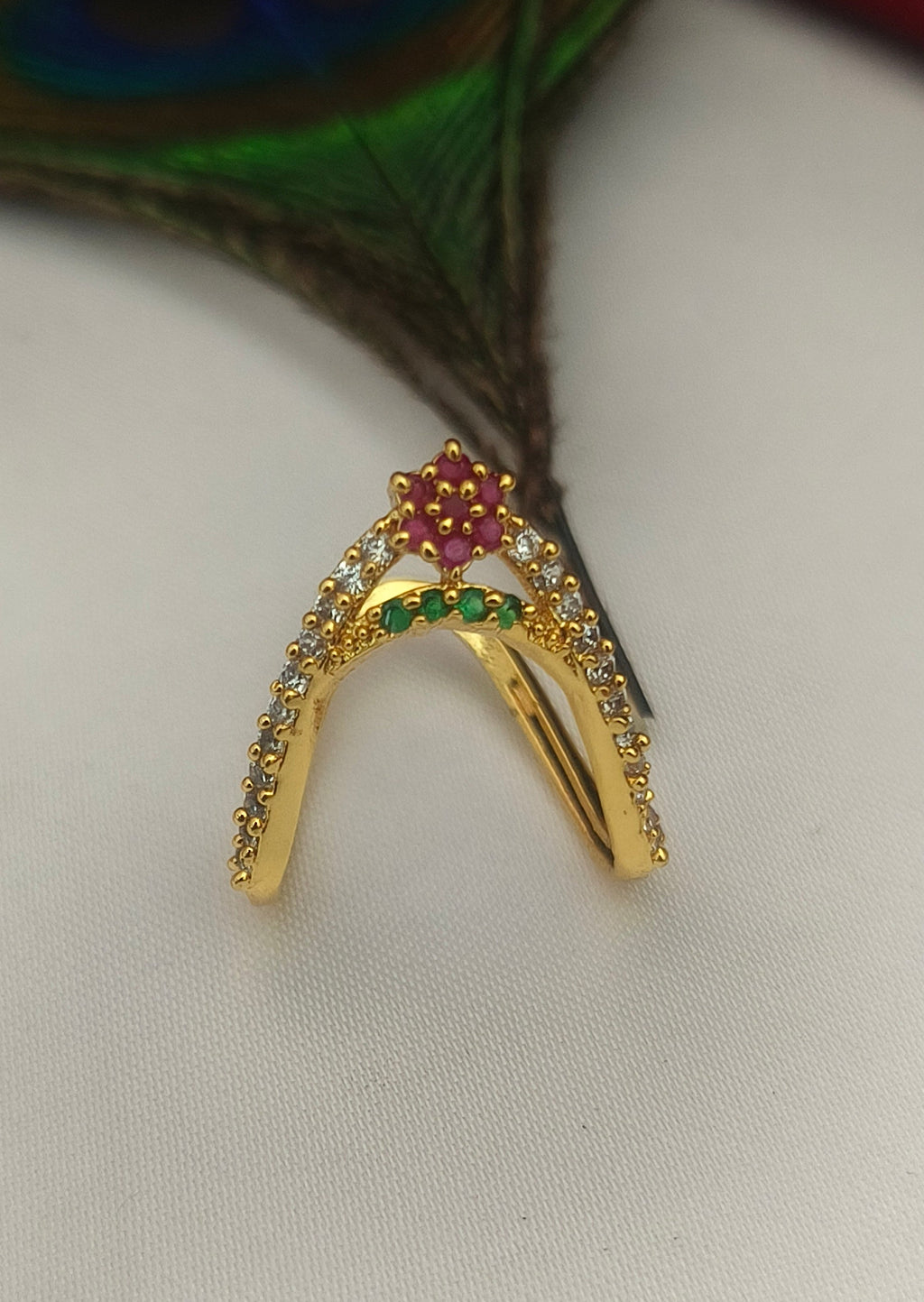 Micro AD stoned stoned Ring R-1051
