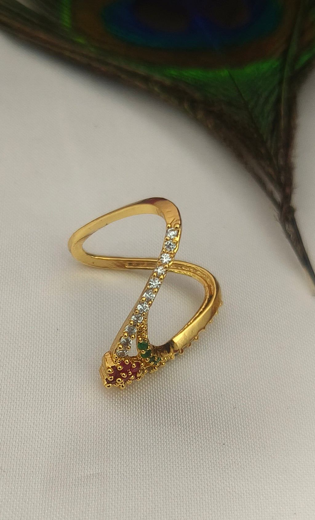 Micro AD stoned stoned Ring R-1051