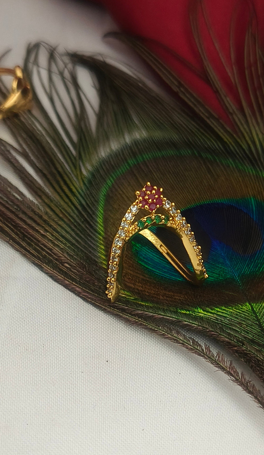 Micro AD stoned stoned Ring R-1051