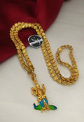 Lord Murugan Dollar Chain – Premium Gold-Finish Temple Jewellery-DL-1002
