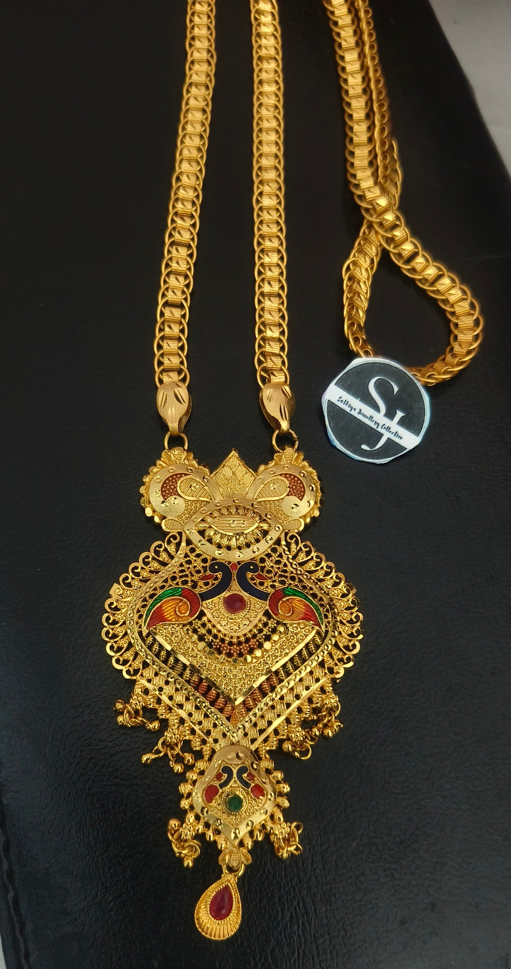 Traditional one gram Gold-Finish Dollar Chain – DL-1001