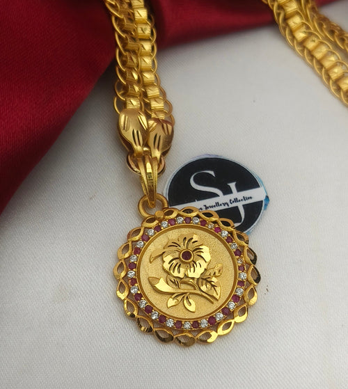 Flower pattern one gram forming doller chain - DL-1004