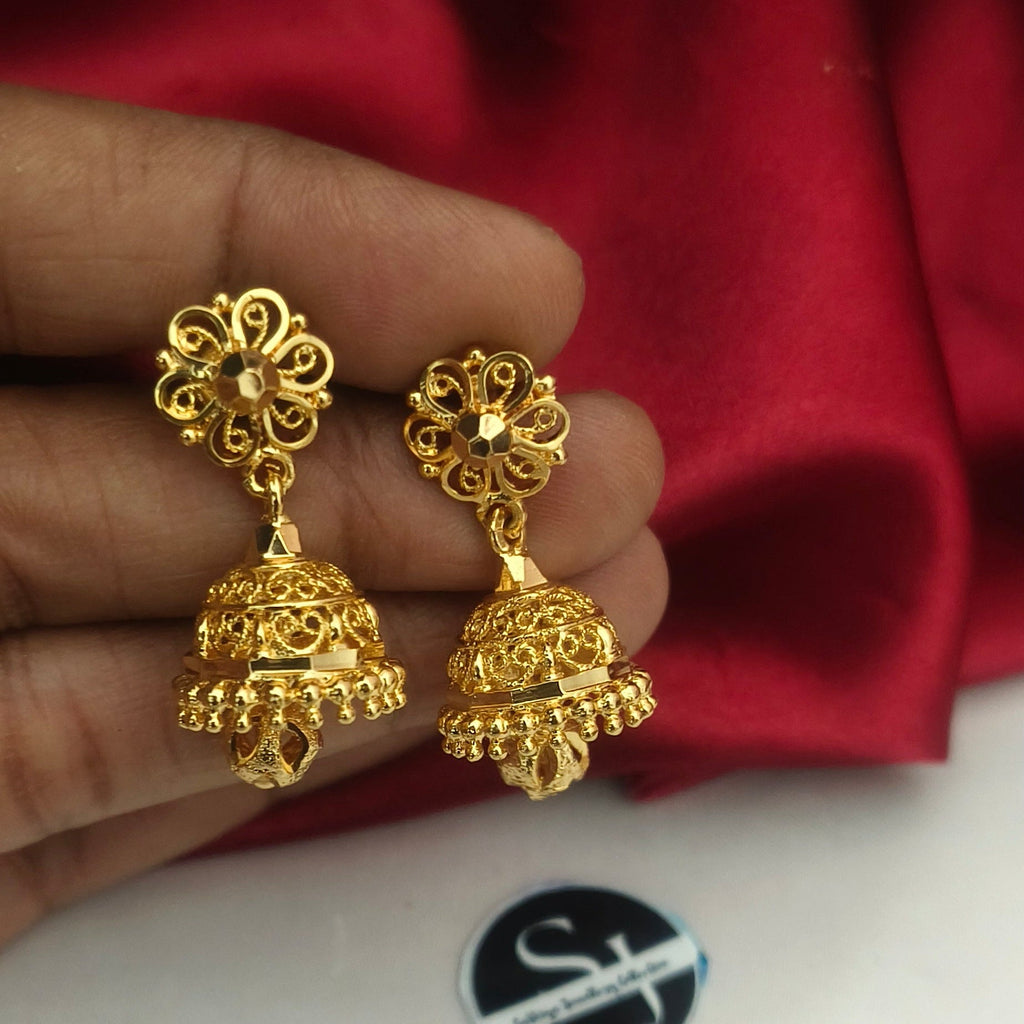 Microplated Jumka with ball drops - EC-1020