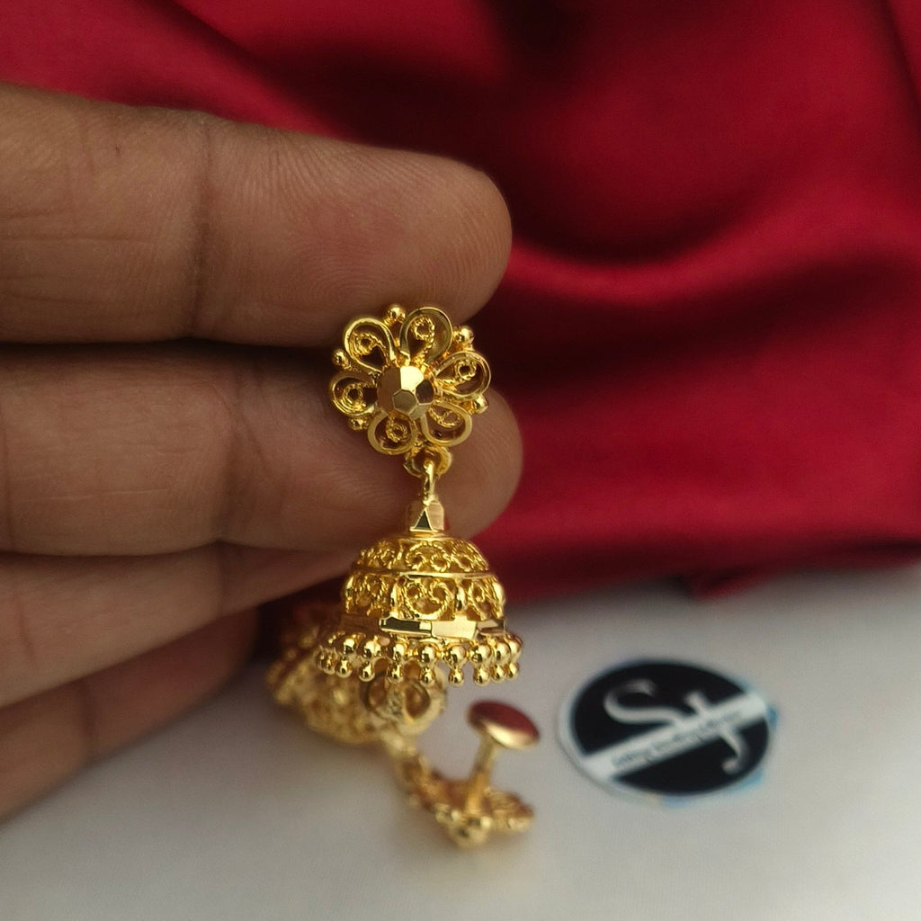 Microplated Jumka with ball drops - EC-1020