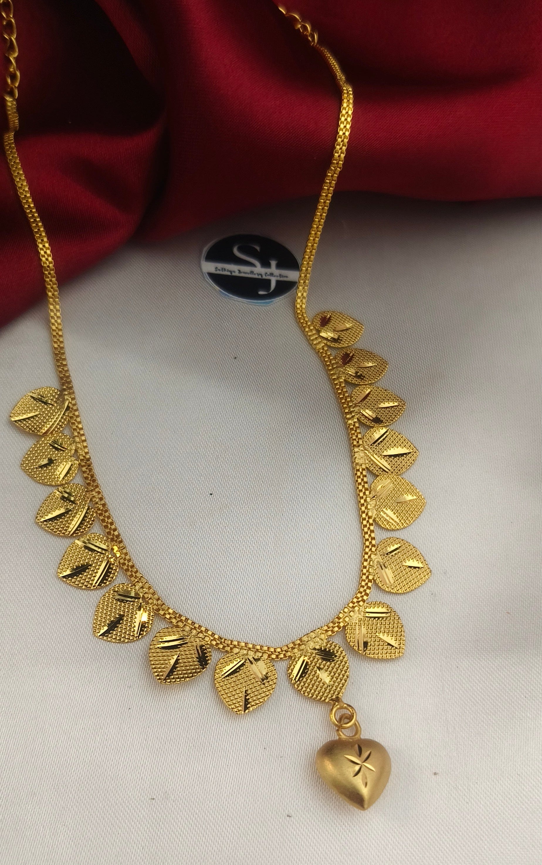 One gram forming Heart pattern necklace NF1002