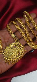 Peacock Pendant Gold-Plated Chain DL-1055