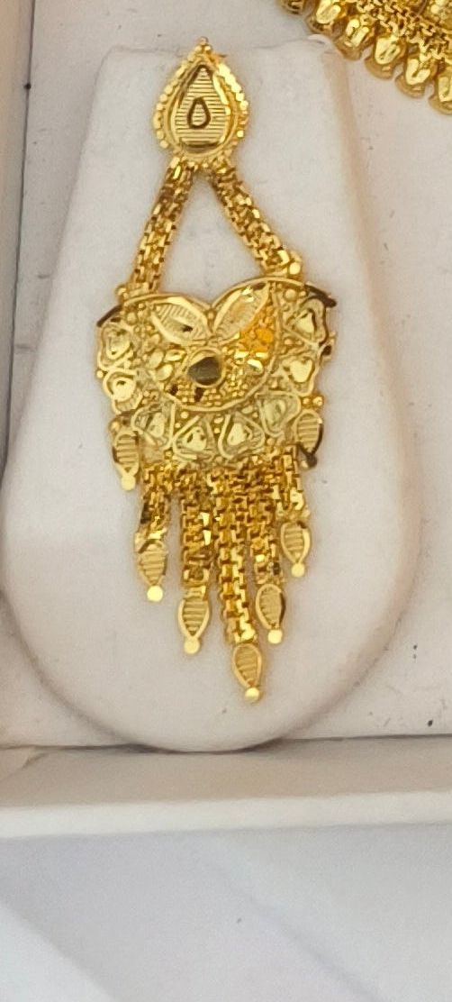 One Gram Gold Forming Grand Wedding Haaram for Bridal Wear – Model W1001