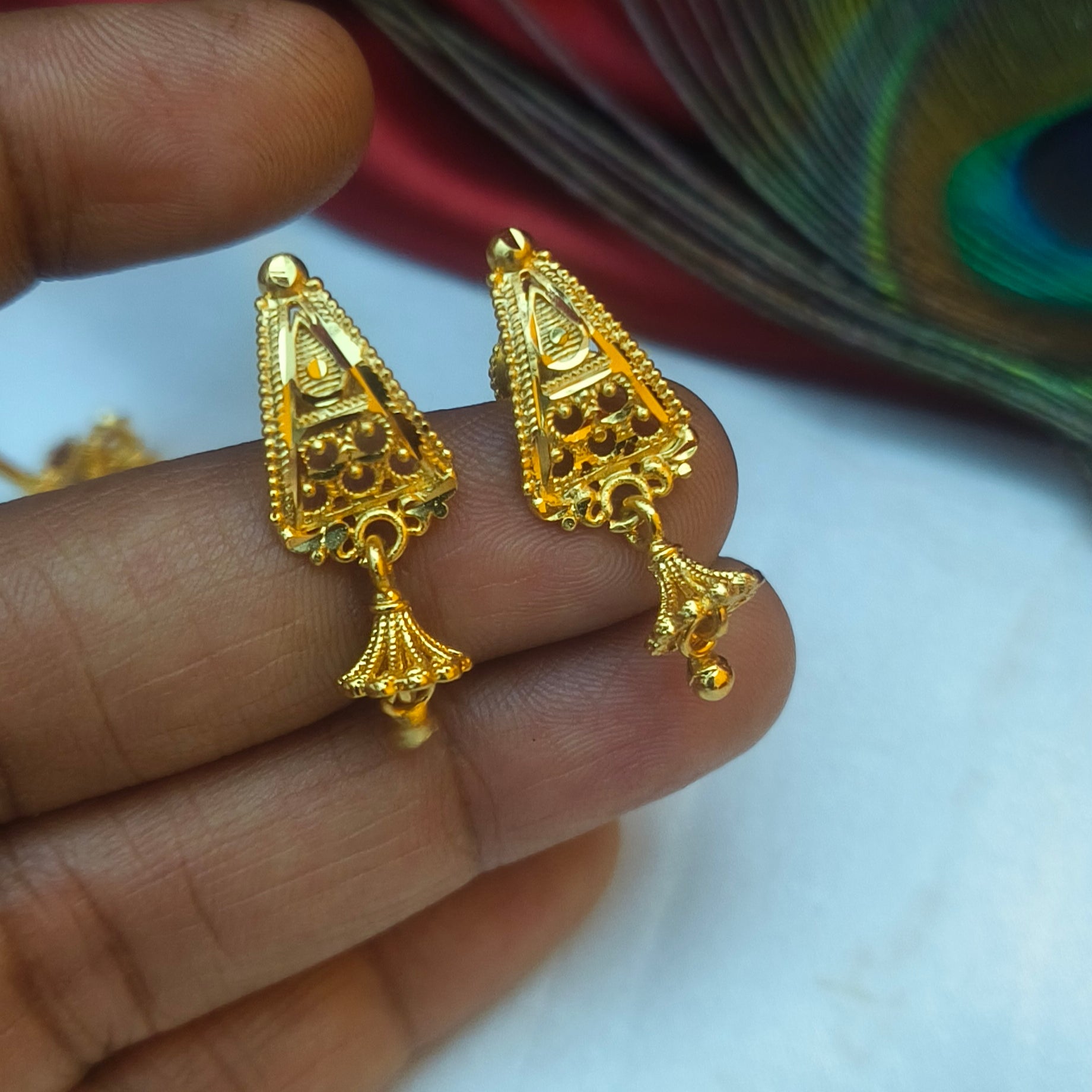 Onegram forming polished earrings -E1014