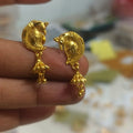 One gram forming polished Peacock earrings -E-1029