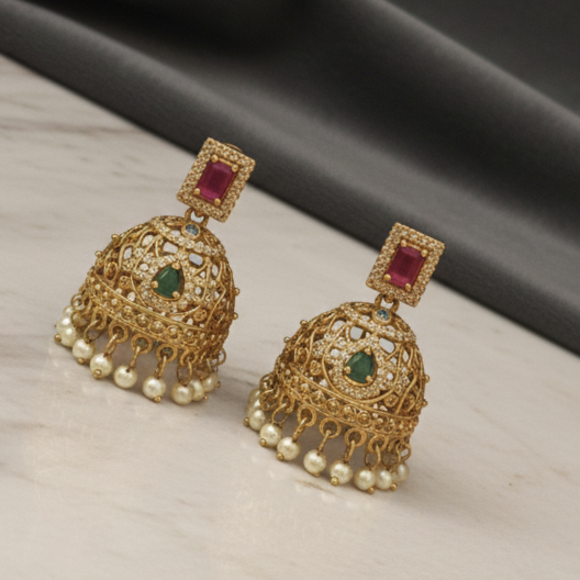 Regal Heritage Ruby & Emerald Choker Set-NM-1037