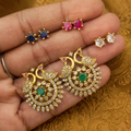 Versatile peacock-themed Changable earrings-E-1030
