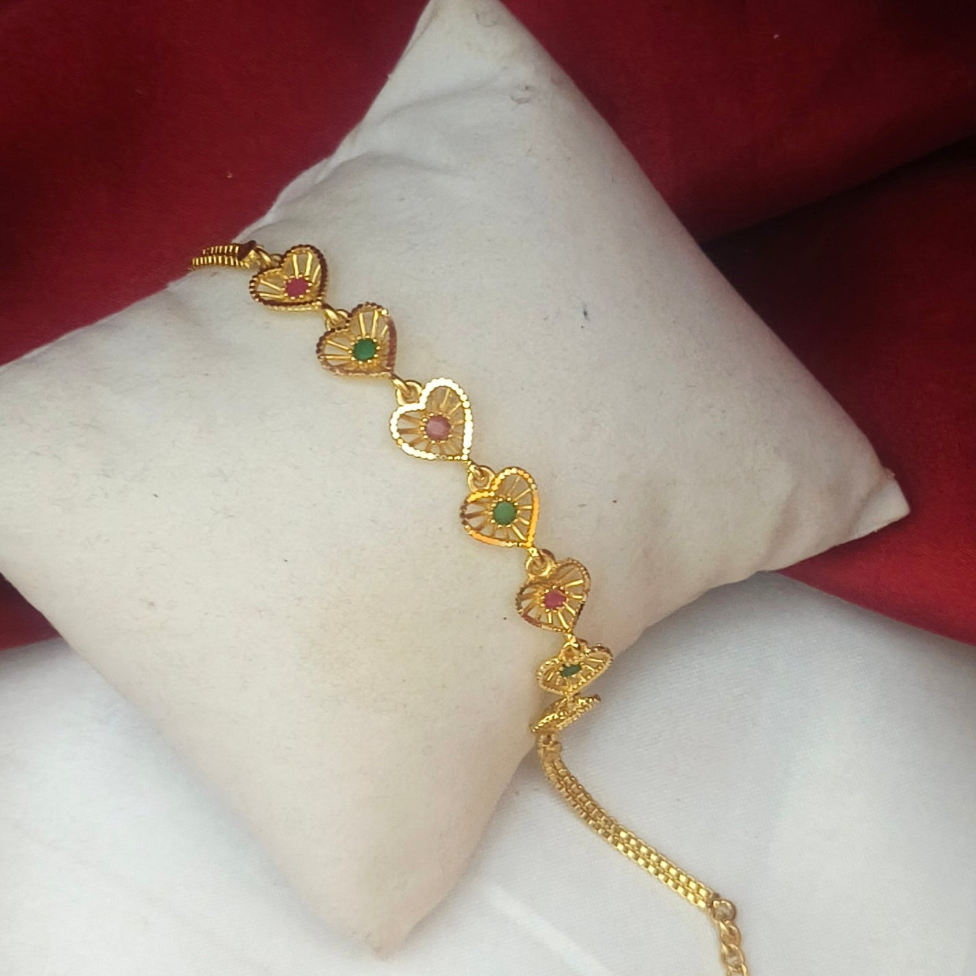 One gram Heart pattern bracelet BR1005