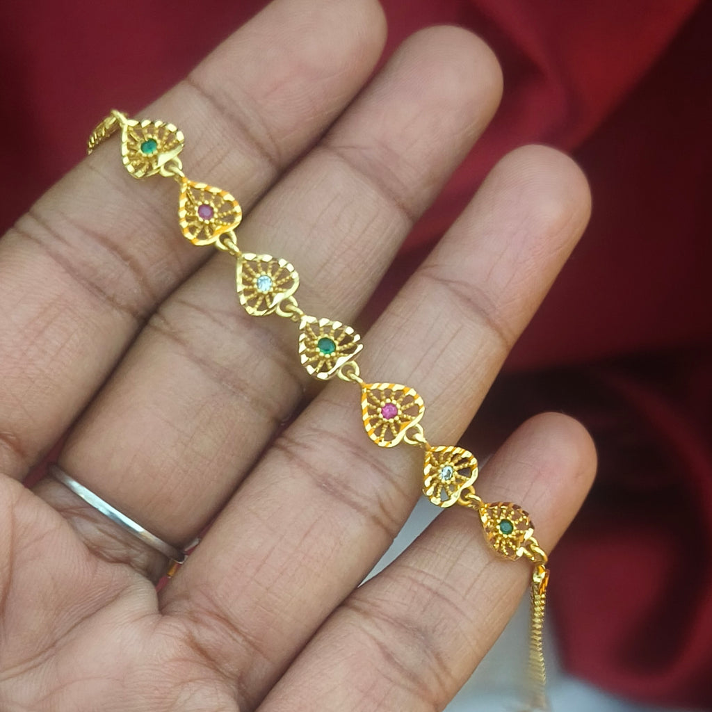 One gram Heart pattern bracelet BR-1047