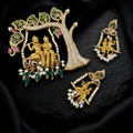 Radha Krishna locket set P-1048