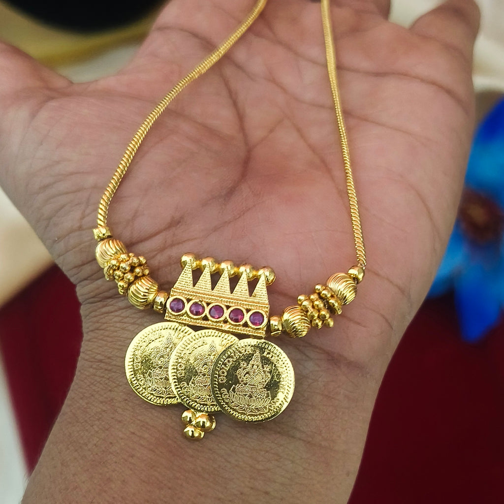 Lakshmi coin necklace NF-1058