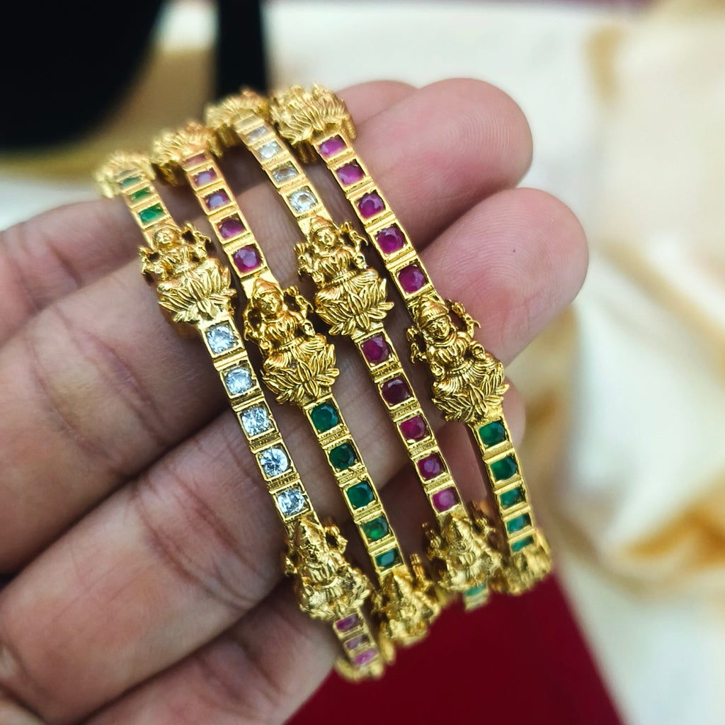 Temple Jewelry Lakshmi Bangles Set of 4- B-61001