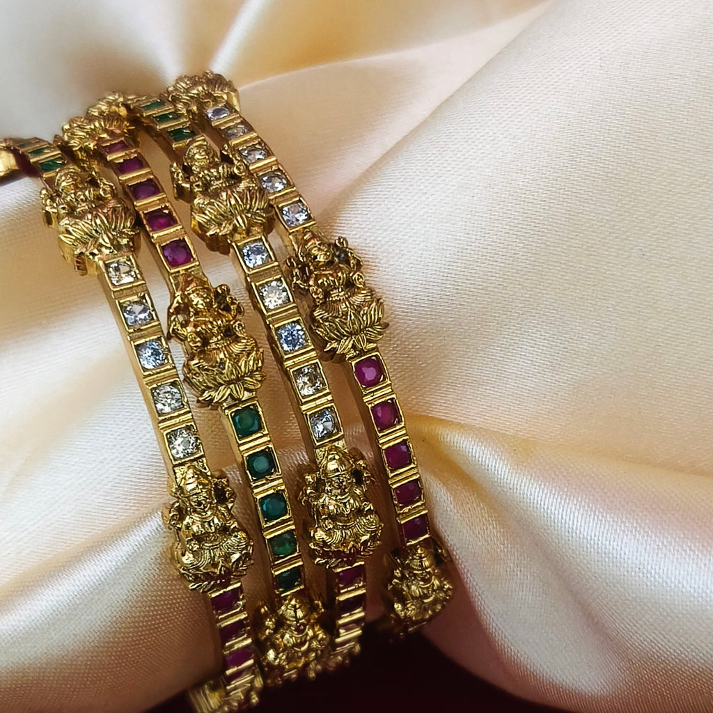Temple Jewelry Lakshmi Bangles Set of 4- B-61001