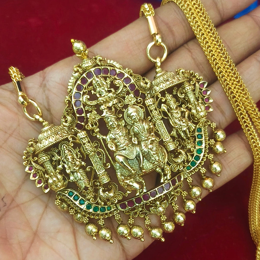 Premium quality matt finished doller chain temple jewellery - DL-21001