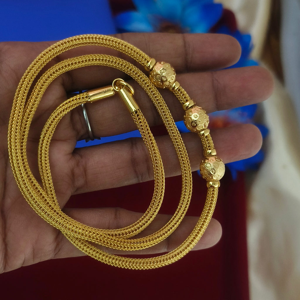 Traditional three ball mugappu chain CH-11001