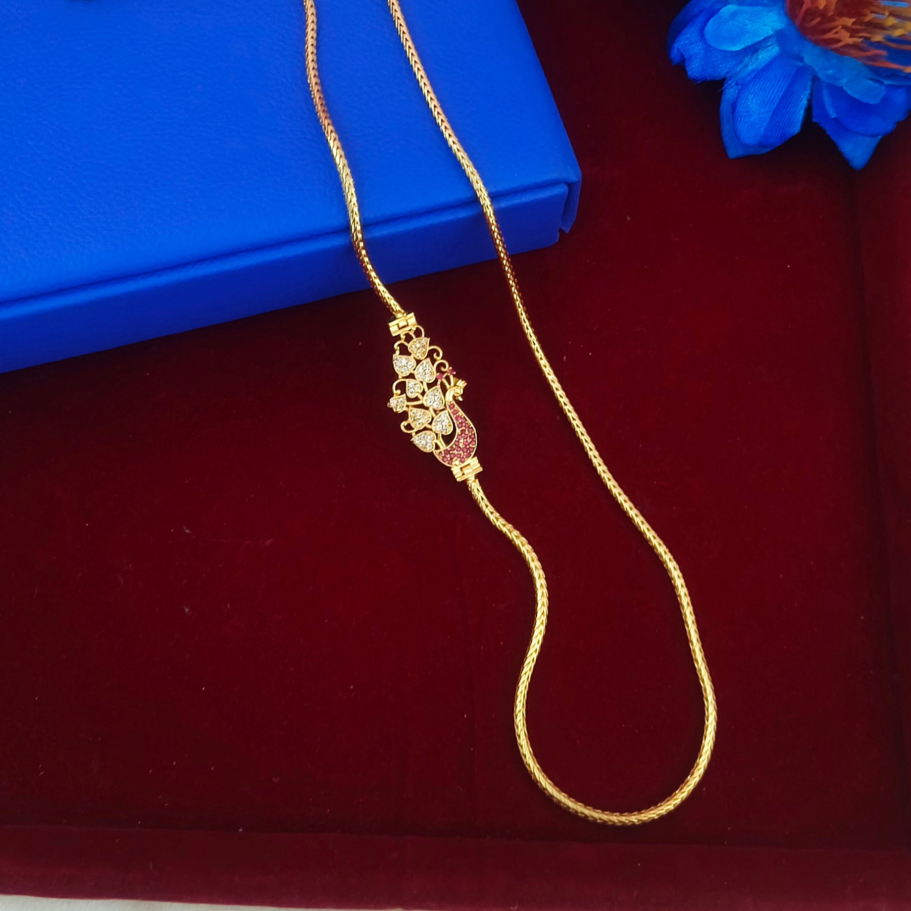Peacock pattern mugappu chain ch- 11003
