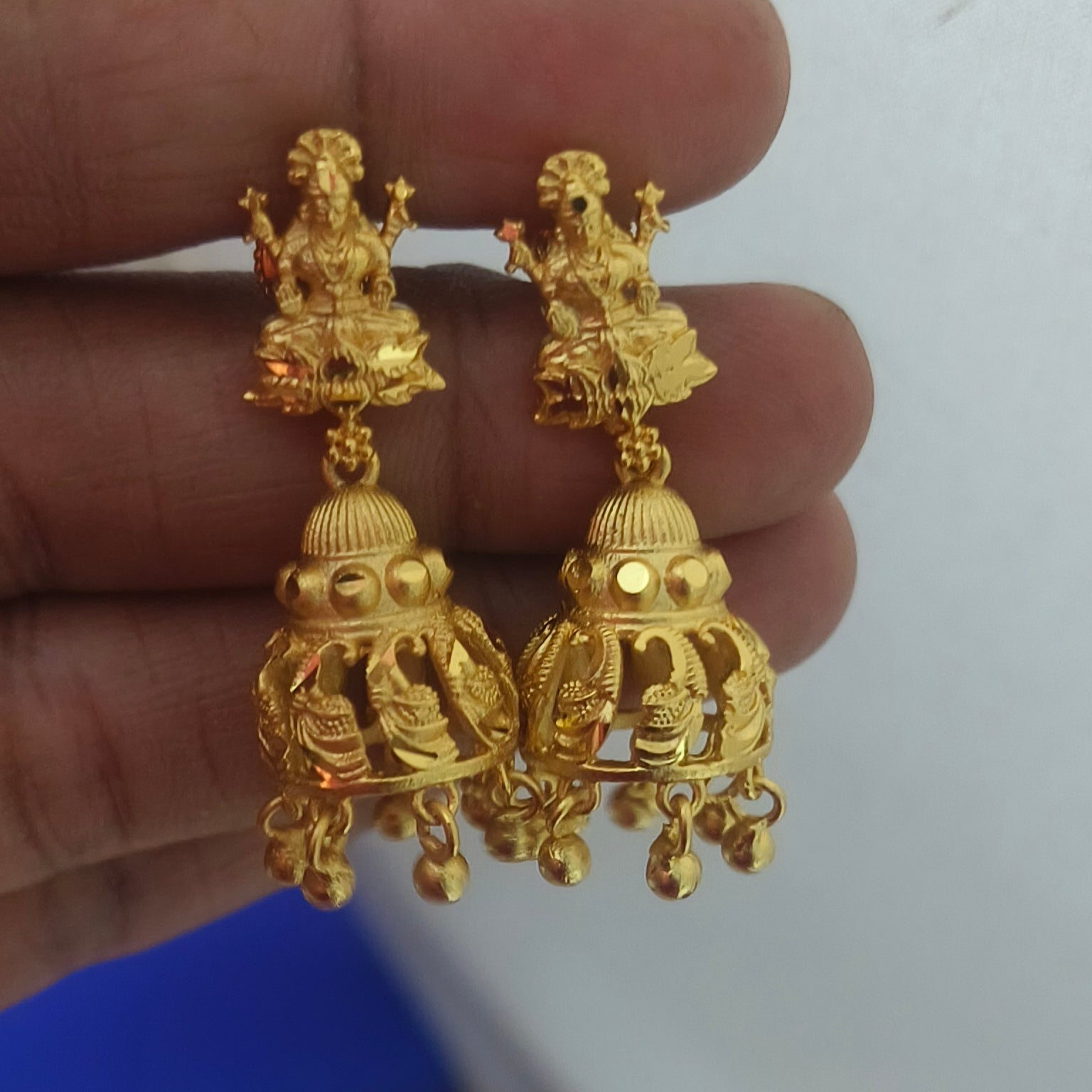 Temple-style Jhumka earrings EC - 31002
