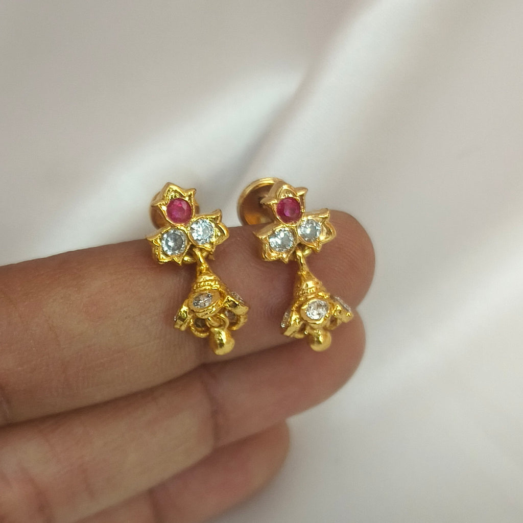 Panchaloha (Five-Metal) Mini Jhumkas EC-31004