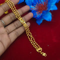 Triple-Strand Golden Bead Microplated Bracelet BR-51002