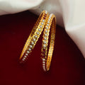 Divine Five-Metal Radiance Ruby & Pearl Impon Bangles B-61009