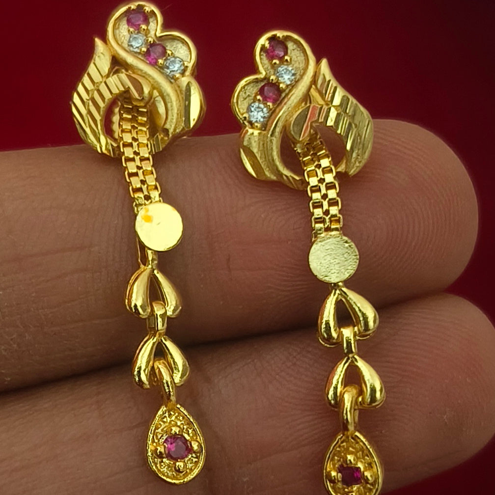 One gram polished Forming earrings E- 31007