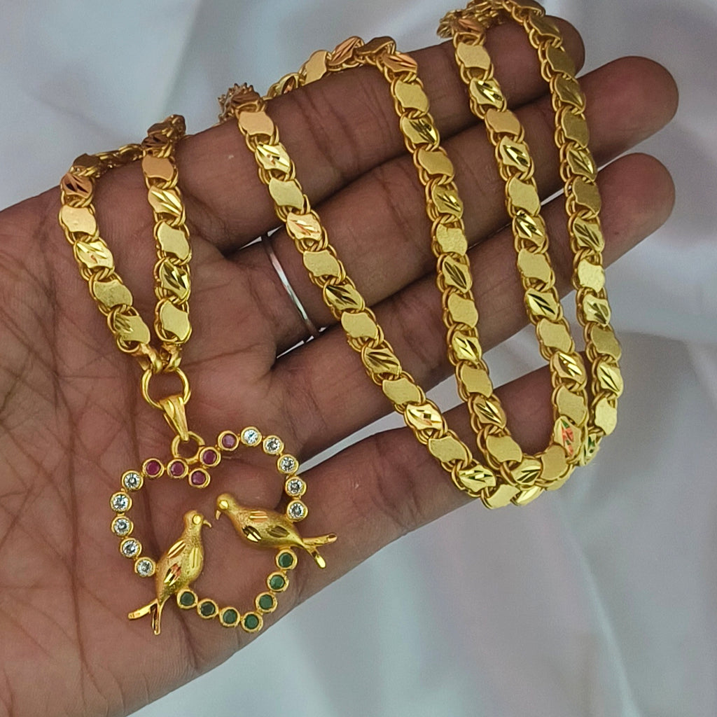 One gram forming Love birds doller chain DL-21007