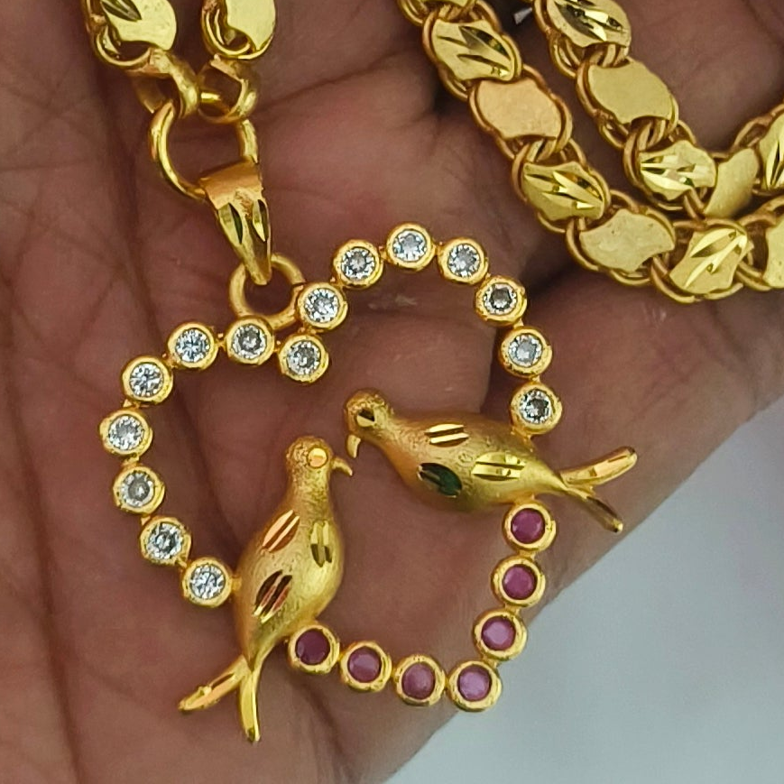 One gram forming Love birds doller chain DL-21007