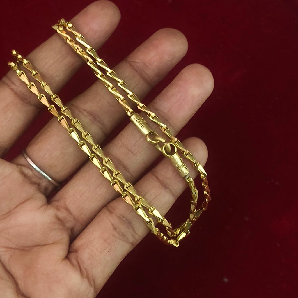 Pure impon unpolished kodhumai pattern chain CH -11007