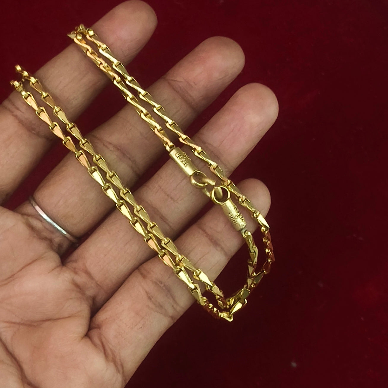 Pure impon unpolished kodhumai pattern chain CH -11007