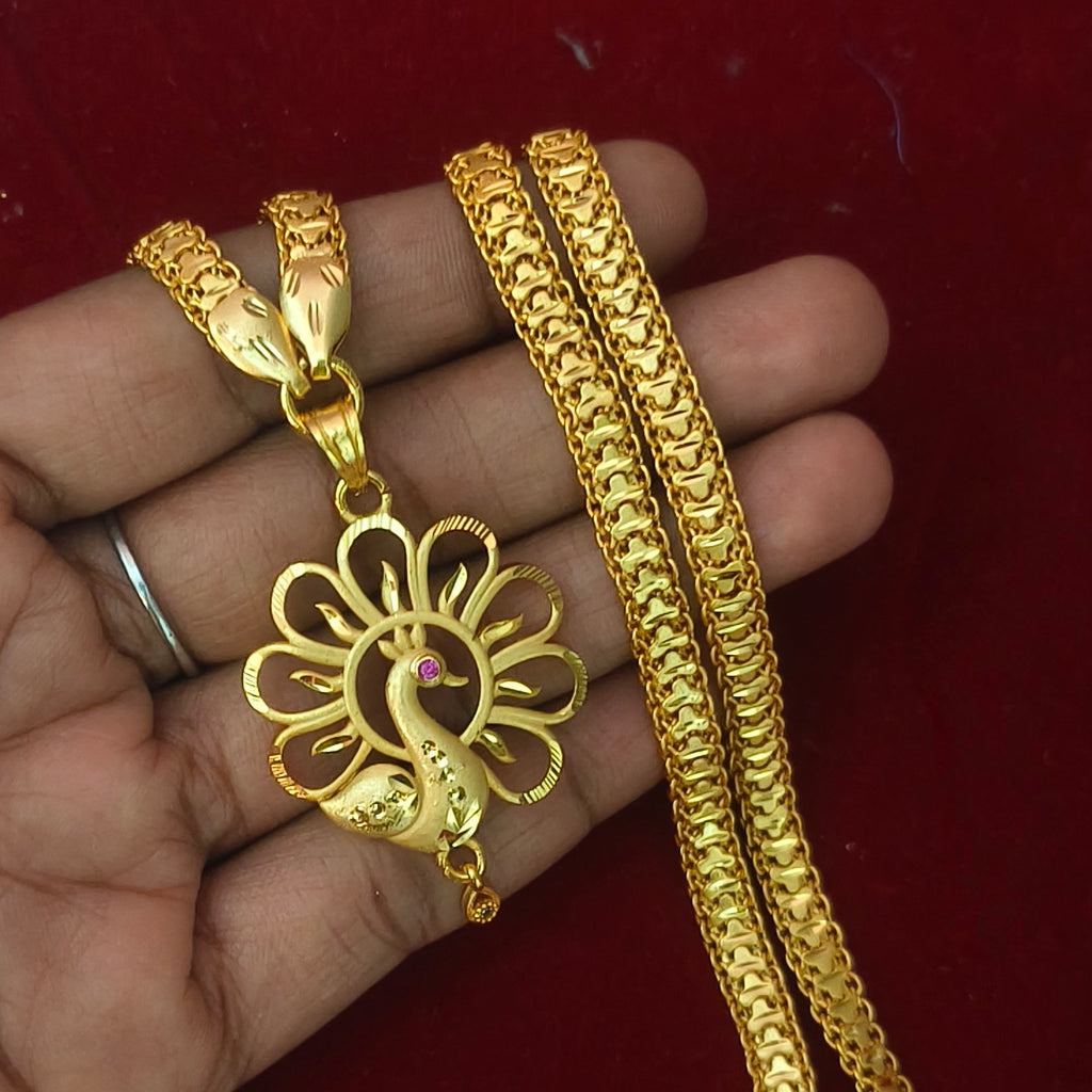 Peacock pattern one gram forming dollar chain DL-21008
