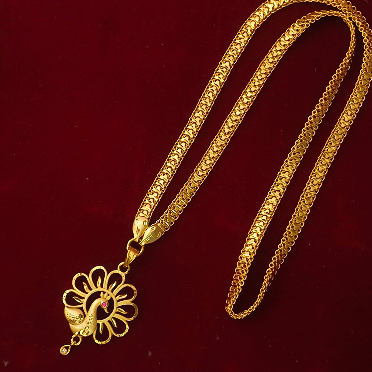 Peacock pattern one gram forming dollar chain DL-21008