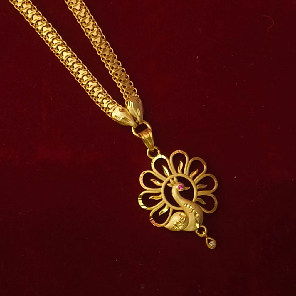 Peacock pattern one gram forming dollar chain DL-21008