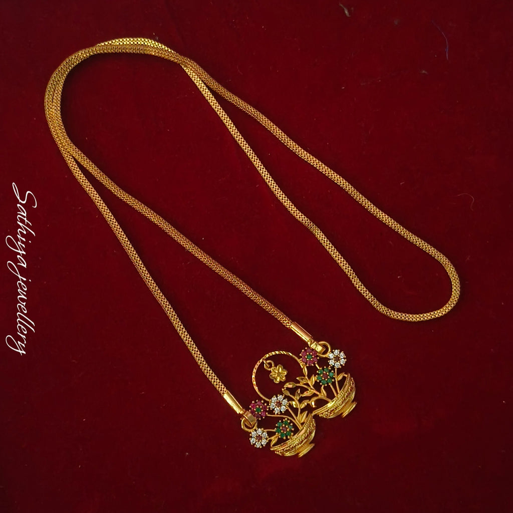 Flower pot one gram forming dollar chain DL 21009