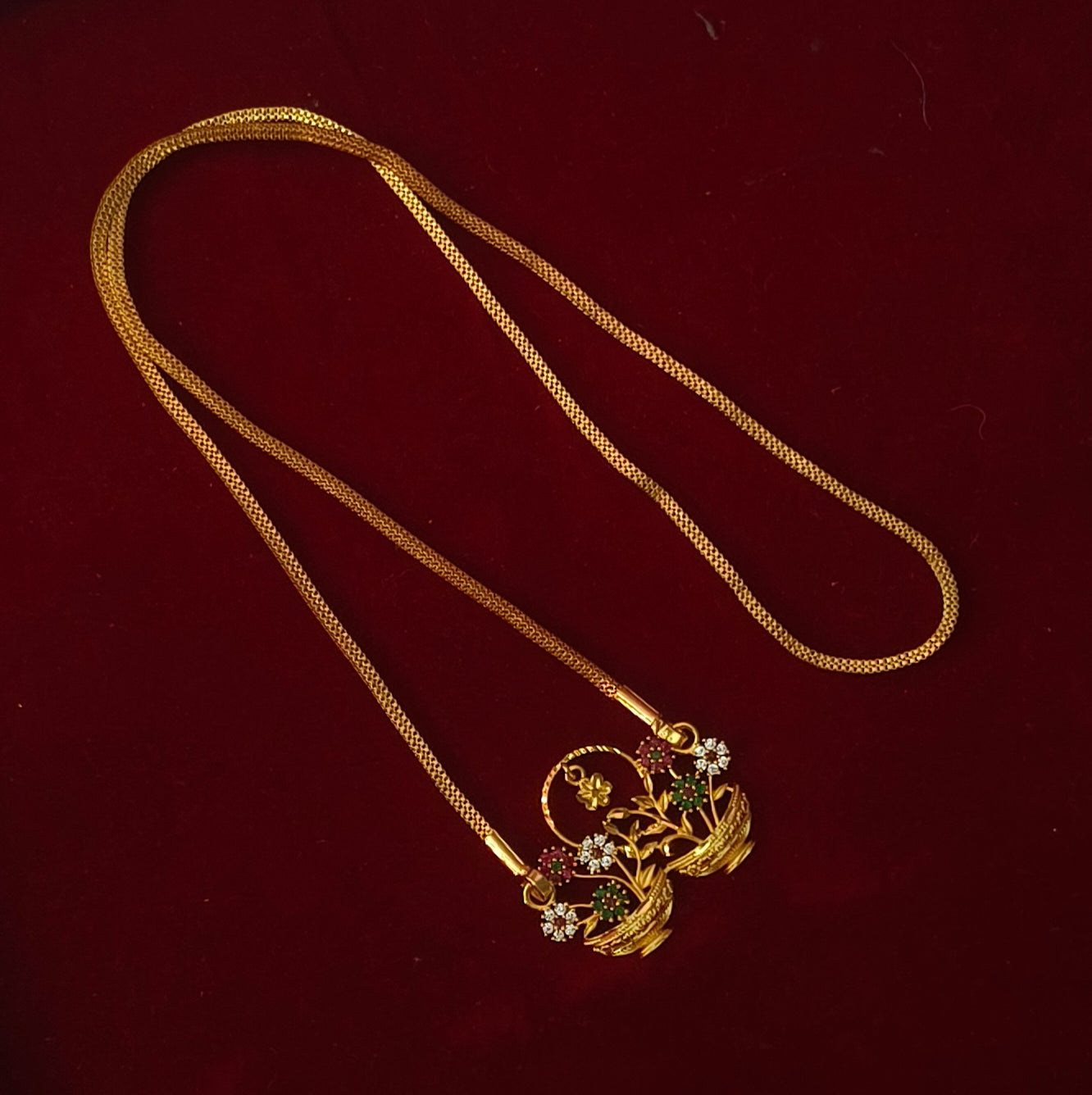 Flower pot one gram forming dollar chain DL 21009