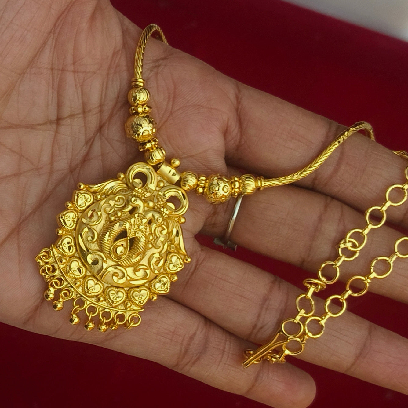 One gram forming polished necklace N- 41007