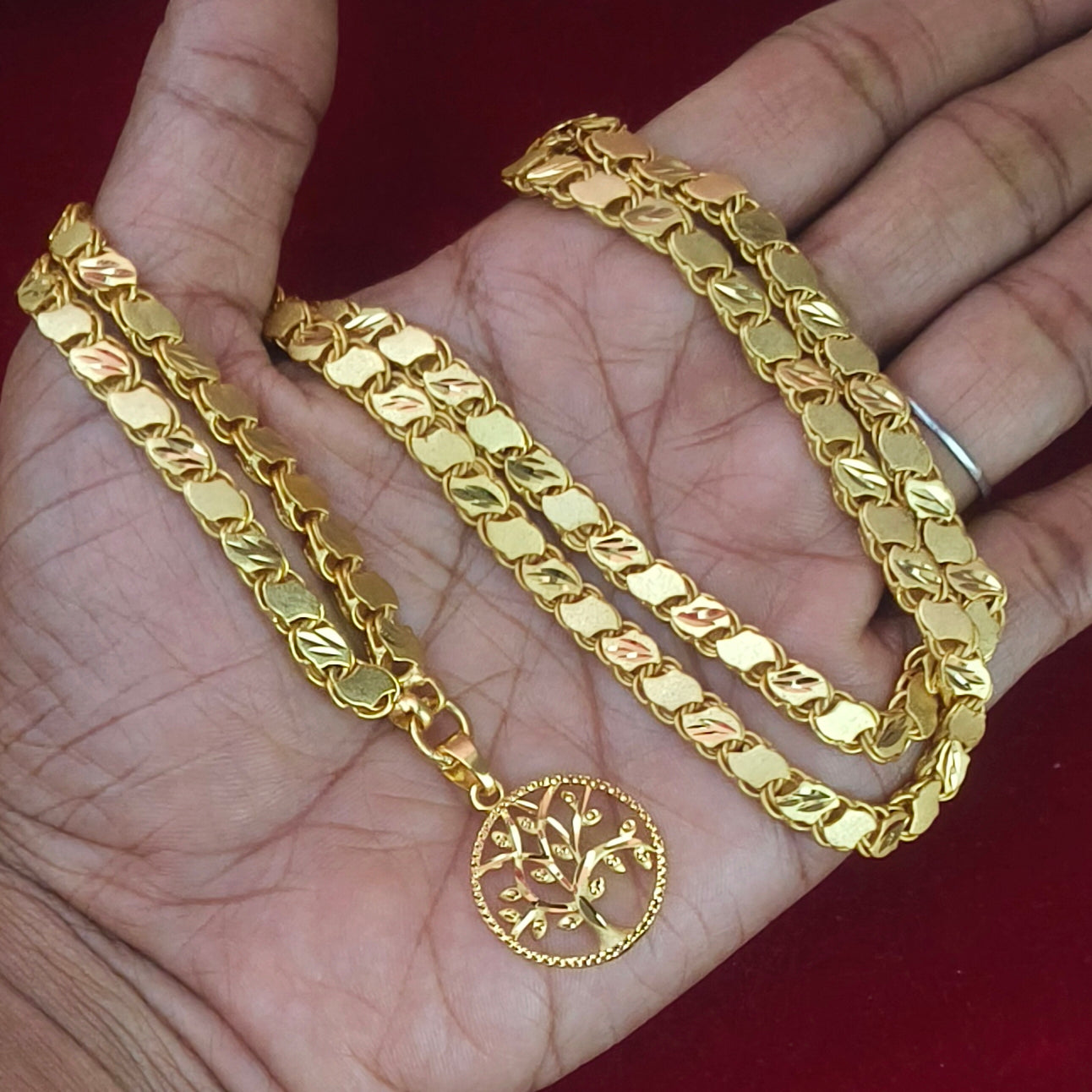 Vriksham Dollar Chain One gram forming DL-21011