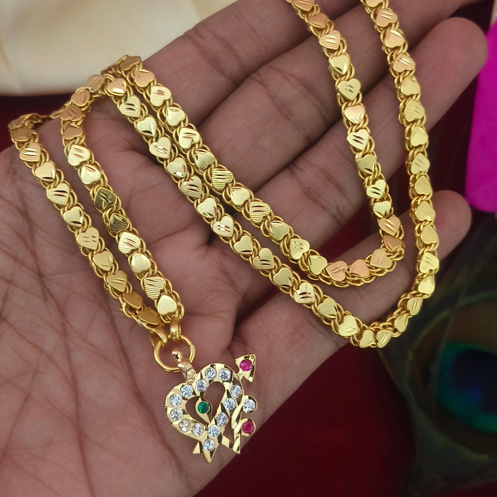 Impon heart doller chain DL-21017