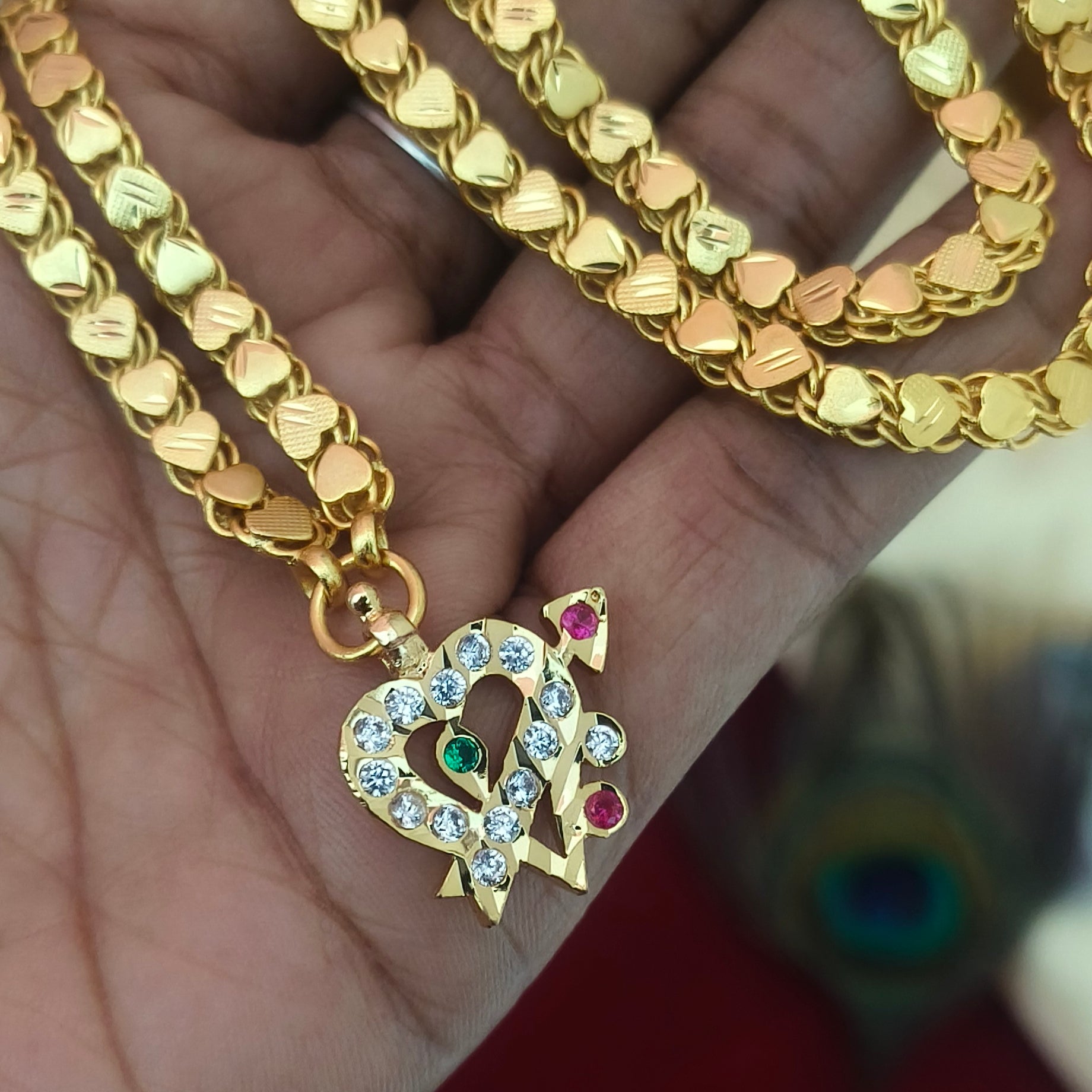 Impon heart doller chain DL-21017