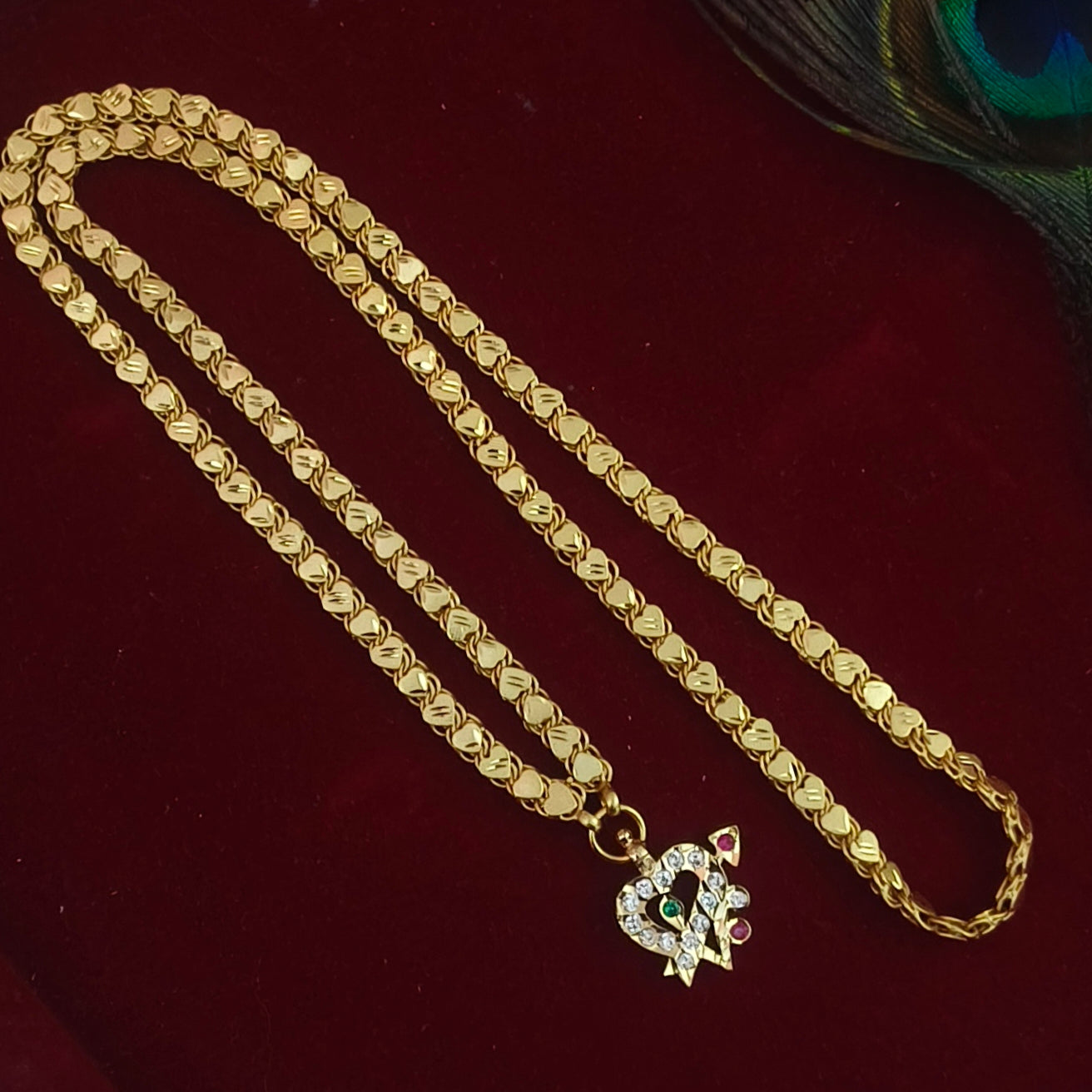 Impon heart doller chain DL-21017