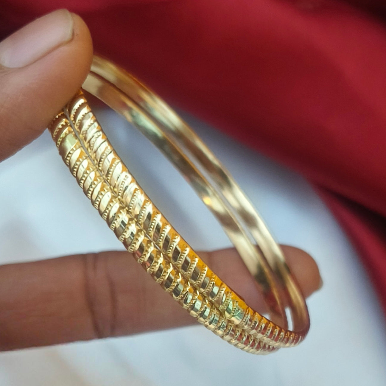 Pure impon Unpolished bangles B-61013