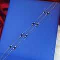 Pure impon Black beads Anklet - AN- 81003