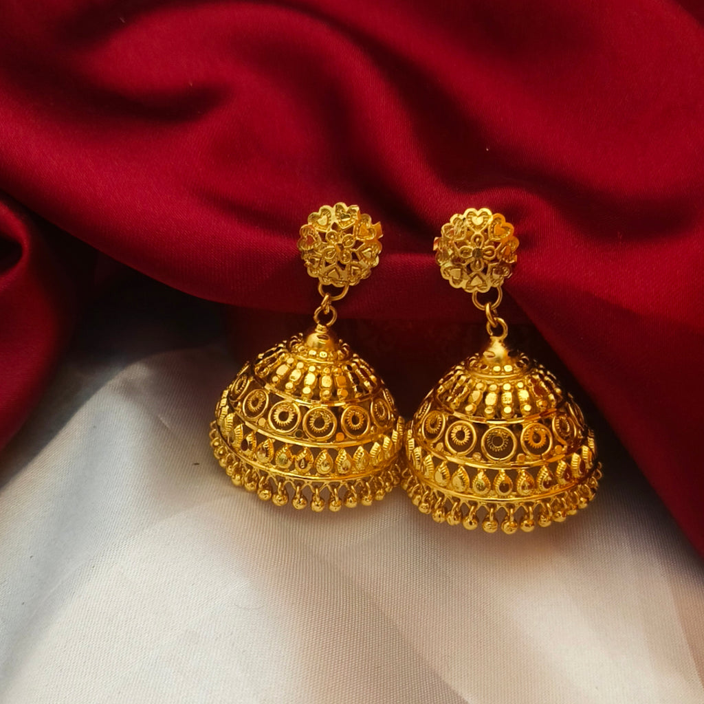One gram forming jhumka big size E - 31022