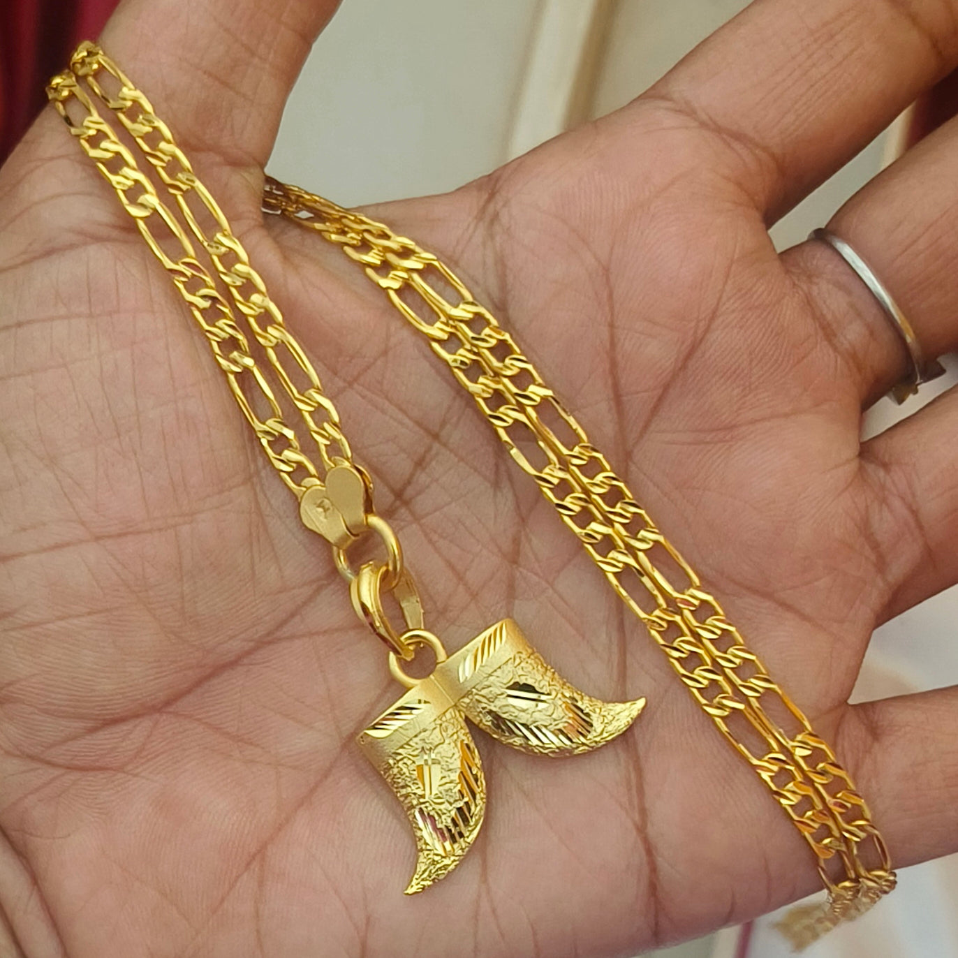 Tiger claw dollar chain onegram forming polished DL- 21026