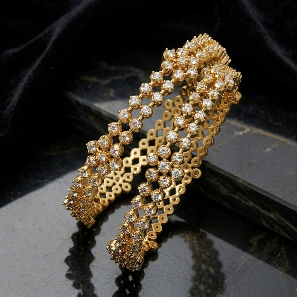 Diamond replica bangles B- 61017