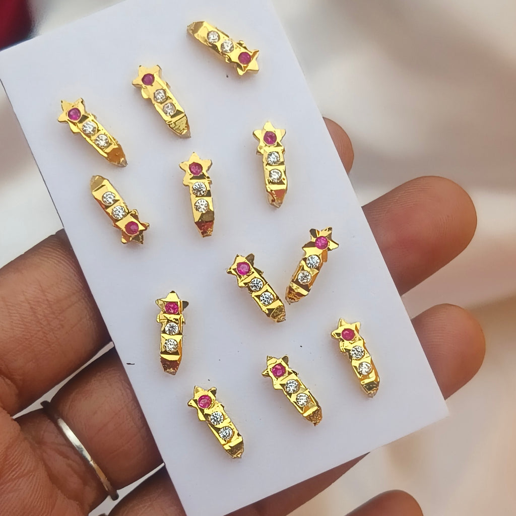 Impon Nosepin and earrings 2 piece E- 31030